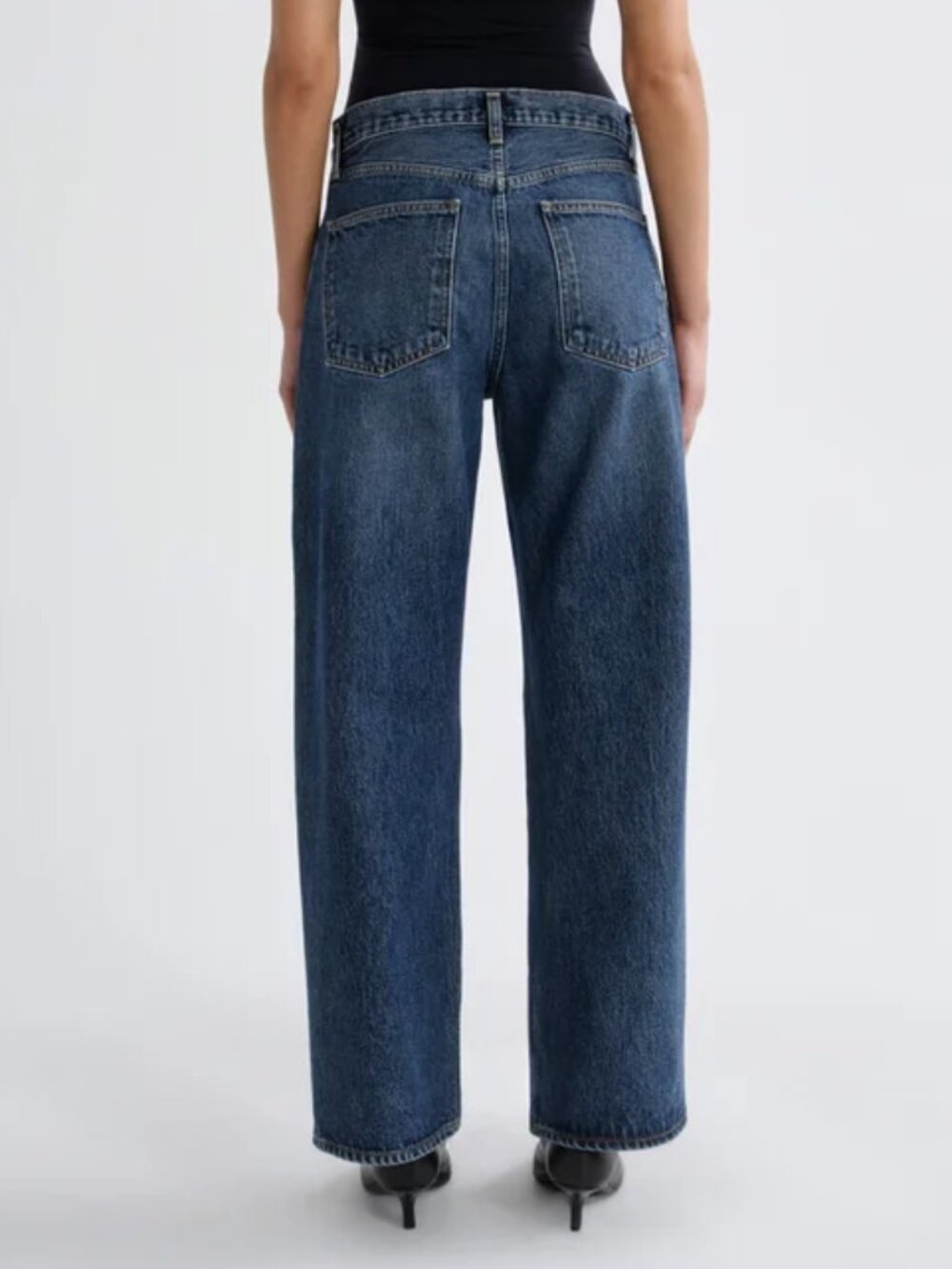 AGOLDE Arc Loose Wide-Leg Jeans Size 28 High Rise Shortwave Short Wave Inseam 25 - Picture 2 of 13